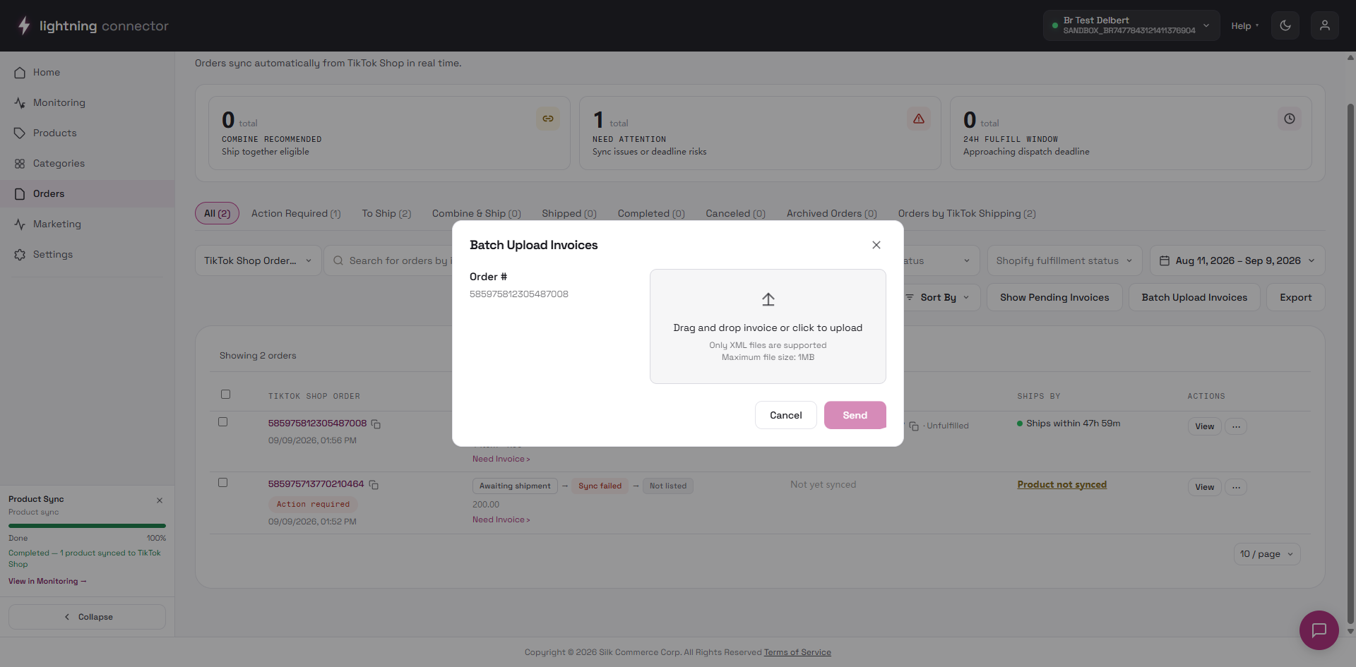Upload an invoice