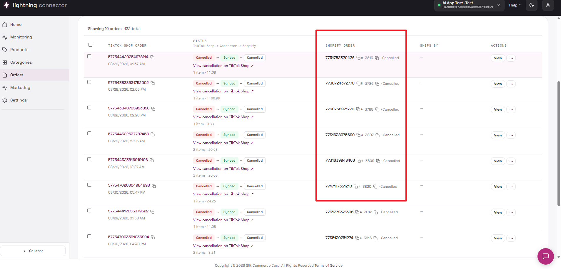 Manage Orders ship and tracking