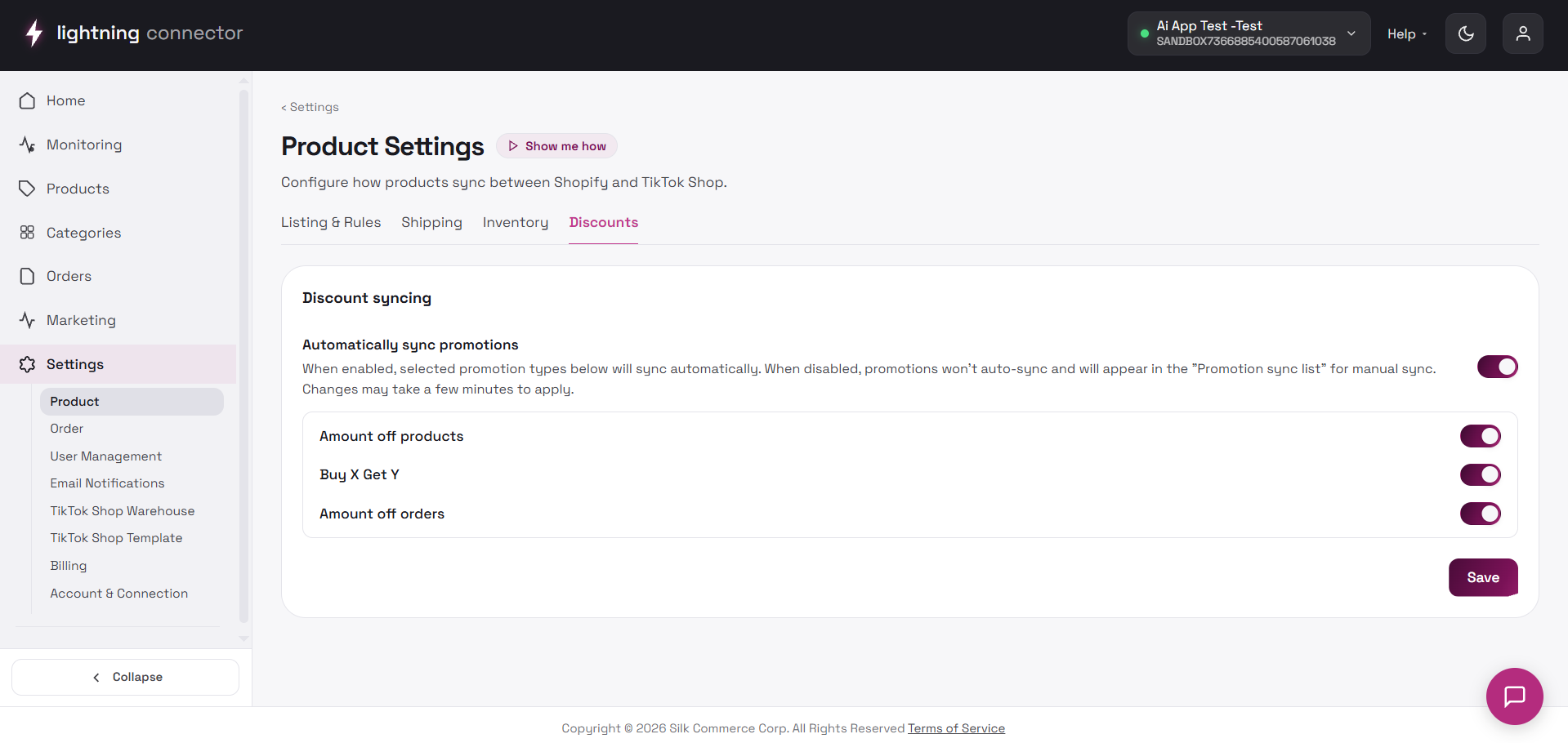 Automatic promotion sync settings
